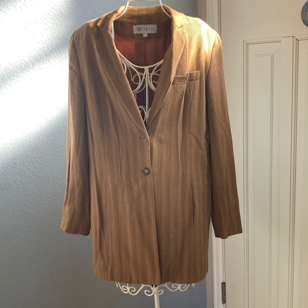 Lined long blazer